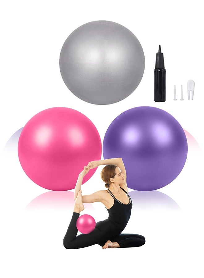 بوفان 3 كرات تمارين بيلاتس صغيرة، 9 بوصات، كرات يوغا صغيرة مضادة للانفجار والانزلاق، لتحقيق الثبات واللياقة البدنية والعلاج الطبيعي وتمارين التمدد وتقوية عضلات الجذع في المنزل أو النادي الرياضي أو المكتب - Image 1